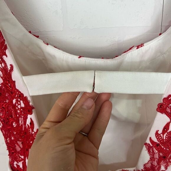 Alyce Paris Womens prom dress size 2 short Fit and Flare Mini Dress Red - Picture 10 of 16